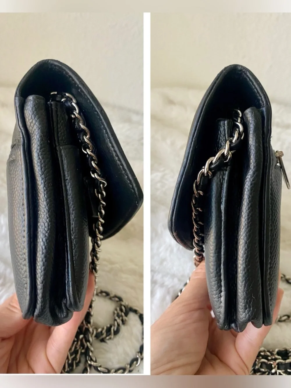 ❤️ CHANEL Caviar Timeless CC Wallet on a Chain